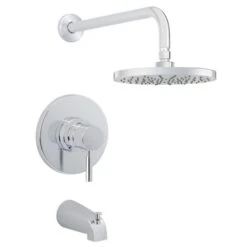 Mia Tub And Shower Trim Package With Single Function Rain Shower Head - Eco Friendly