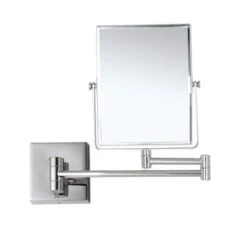 Windisch 8-1/2" X 6-5/16" Rectangular Brass Make-up Mirror
