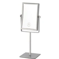 Glimmer 8-1/2" X 6-5/16" Rectangular Stainless Steel Make-up Mirror