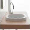 Scarabeo 16" Ceramic Drop In Bathroom Sink -Bathroom Sales Store nameeks scarabeo 8047 a no hole