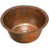 Drop In / Undermount Napoli Round Hand Hammered Copper Prep Sink From The Renovations Collection 1 Drop In / Undermount Napoli Round Hand Hammered Copper Prep Sink From The Renovations Collection -Bathroom Sales Store napoli kpu 1708bc 45side 11110