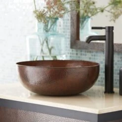 Maestro 16" Circular Copper Vessel Bathroom Sink -Bathroom Sales Store native trails cps63 alternate view 207