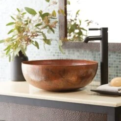 Maestro 16" Circular Copper Vessel Bathroom Sink -Bathroom Sales Store native trails cps63 alternate view 209