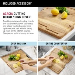 Delta Lorelai 17” Workstation Bar/Prep Kitchen Sink Undermount 16 Gauge Stainless Steel Single Bowl With WorkFlow Ledge And Accessories -Bathroom Sales Store ndxr0bd3aqa8afgfreav