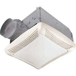 50 CFM 2.5 Sone Ceiling Mounted HVI Certified Bath Fan With Incandescent Light
