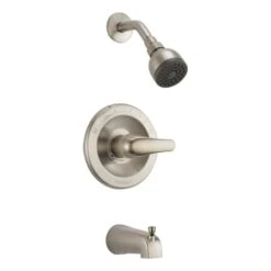 Pressure Balanced Tub And Shower Trim Package With Single Function Shower Head Less Rough-In Valve - Lifetime Limited Warranty