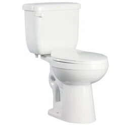 1400 Series 1.28 GPF Two-Piece Round Toilet With Left Hand Trip Lever And 12" Rough In