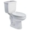1400 Series 1.1 / 1.6 GPF Dual Flush Two-Piece Elongated Toilet With Top Button Actuator And 12" Rough In -Bathroom Sales Store pf9312pwh