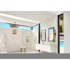 Kenzo Widespread Bathroom Faucet With Metal Pop-Up Assembly -Bathroom Sales Store pfister lg49 df2 kenzo full bathroom view 9