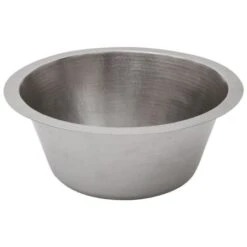 16" Undermount Circular Single Basin Nickel Plated Copper Bar Sink With 2" Drain Opening