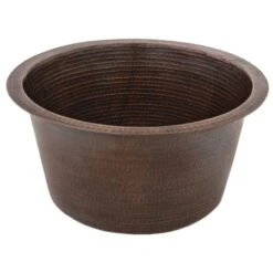 17" Undermount Circular Single Basin Copper Bar Sink