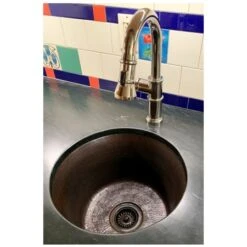 17" Undermount Circular Single Basin Copper Bar Sink -Bathroom Sales Store premier copper products br17db alternate image 43