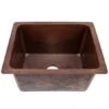 17" Drop In Single Basin Copper Bar Sink -Bathroom Sales Store premier copper products brec1713db 5447046