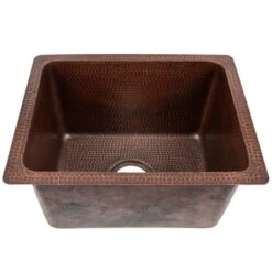 17" Drop In Single Basin Copper Bar Sink