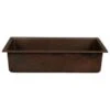 28" Undermount Rectangular Single Basin Copper Bar Sink -Bathroom Sales Store premier copper products brec28db 6347925