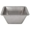 15" Undermount Square Single Basin Nickel Plated Copper Bar Sink With 2" Drain Opening -Bathroom Sales Store premier copper products bs15en2 6347925