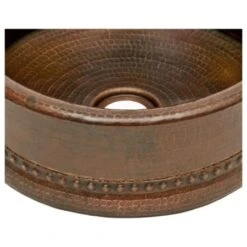 15" Undermount Circular Single Basin Copper Bar Sink -Bathroom Sales Store premier copper products bv15db2 alternate image 732