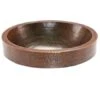 18" Oval Copper Vessel Bathroom Sink