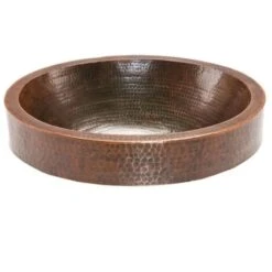 18" Oval Copper Vessel Bathroom Sink