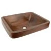 19" Rectangular Copper Vessel Bathroom Sink -Bathroom Sales Store premier copper products vrec19skdb 6347925