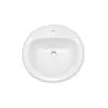 Rockaway 19" Circular Vitreous China Drop In Bathroom Sink With Overflow And 1 Faucet Hole At 0" Centers -Bathroom Sales Store proflo pf191rwh 5274469