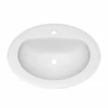 Rockaway 20-1/2" Oval Vitreous China Drop In Bathroom Sink With Overflow And 1 Faucet Hole At 0" Centers 1 Rockaway 20-1/2" Oval Vitreous China Drop In Bathroom Sink With Overflow And 1 Faucet Hole At 0" Centers -Bathroom Sales Store proflo pf20171wh 5129969