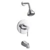 Cassadore Tub And Shower Trim Package With 1.8 GPM Multi Function Shower Head -Bathroom Sales Store proflo pf3930gcp 9105188