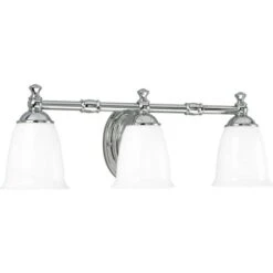 Victorian 3 Light Bathroom Vanity Light With Opal Glass Shades - 25" Wide -Bathroom Sales Store progress lighting p3029 alternate image 3136