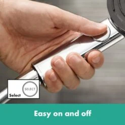 Hansgrohe Pulsify 1.75 GPM Multi Function Hand Shower Set With Hose And Shower Arm Mount -Bathroom Sales Store pulsify infograph 1