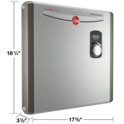 Classic 5.9 GPM 24 Kw Tankless Electric On Demand Whole House Water Heater -Bathroom Sales Store rheem rtex 24 3