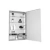 M Series 16" X 40" X 4" Flat Beveled Single Door Medicine Cabinet With Right Hinge, Integrated Outlets, Interior Light, Mirror Defogger And Nightlight -Bathroom Sales Store robern mc1640d4fbre4 188