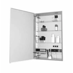 M Series 30" X 19-1/4" X 4-5/8" Right-Hand Single Door Medicine Cabinet With Integrated Outlet And USB Port - Interior Lighting
