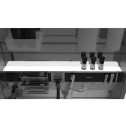 M Series 20" X 30" X 4" Flat Plain Single Door Medicine Cabinet With Right Hinge, Integrated Outlets, Interior Light, Mirror Defogger, And Nightlight -Bathroom Sales Store robern mc2030d4fpre4 organization shelf 129