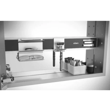 M Series 24" X 40" X 4" Flat Plain Single Door Medicine Cabinet With Left Hinge And Magnetic Organization 4 M Series 24" X 40" X 4" Flat Plain Single Door Medicine Cabinet With Left Hinge And Magnetic Organization - Image 2