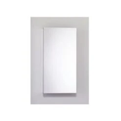 PL 15" X 30" Frameless Medicine Cabinet With Left Hinge, Flat Mirror And Electrical Outlet