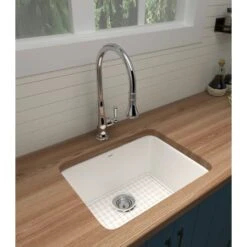 Allia 23-15/16" Undermount Single Basin Fireclay Kitchen Sink -Bathroom Sales Store rohl 6347 alternate view 125
