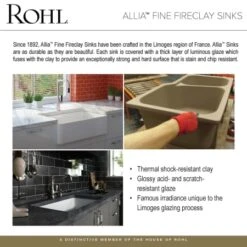 Allia 23-15/16" Undermount Single Basin Fireclay Kitchen Sink -Bathroom Sales Store rohl 6347 alternate view 130