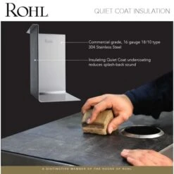 Forze 18-1/2" Undermount Single Basin Stainless Steel Bar Sink -Bathroom Sales Store rohl rss1718 alternate view 550