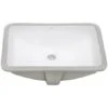 Krona 19" Rectangular Porcelain Undermount Bathroom Sink With Overflow -Bathroom Sales Store ruvati rvb0721 6014368