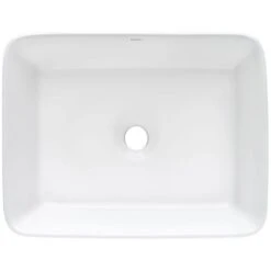 Vista 19" Rectangular Porcelain Vessel Bathroom Sink -Bathroom Sales Store ruvati rvb1915 alternate image 100