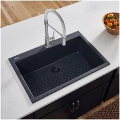 EpiGranite 30" Undermount Single Basin Granite Composite Kitchen Sink -Bathroom Sales Store ruvati rvg1030 alternate image 177