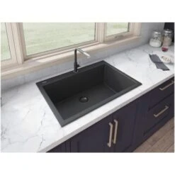 EpiGranite 30" Undermount Single Basin Granite Composite Kitchen Sink -Bathroom Sales Store ruvati rvg1030 alternate image 179