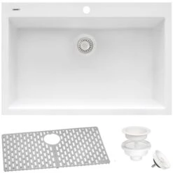 EpiGranite 30" Undermount Single Basin Granite Composite Kitchen Sink -Bathroom Sales Store ruvati rvg1030 alternate image 186