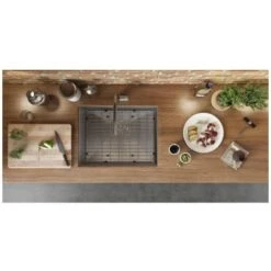 Nesta 23" Undermount Single Basin 16 Gauge Stainless Steel Kitchen Sink With Basin Rack And Basket Strainer -Bathroom Sales Store ruvati rvh7100 alternate image 495