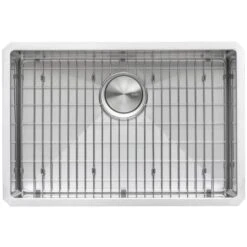 Gravena 28" Undermount Single Basin 16 Gauge Stainless Steel Kitchen Sink With Basin Rack And Basket Strainer -Bathroom Sales Store ruvati rvh7250 alternate image 638