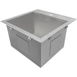 Tirana 15" Drop In Single Basin 16 Gauge Stainless Steel Bar Sink With Basin Rack And Basket Strainer -Bathroom Sales Store ruvati rvh8115 alternate image 990