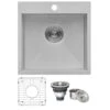 Tirana 18" Drop In Single Basin Stainless Steel Bar Sink With Basin Rack And Basket Strainer