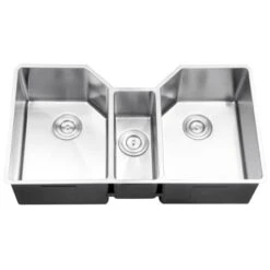 Gravena 35" Undermount Triple Basin 16 Gauge Stainless Steel Kitchen Sink With 3 Basin Racks And 3 Basket Strainers -Bathroom Sales Store ruvati rvh8500 alternate image 1242