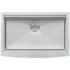 Verona 30" Farmhouse Single Basin 16 Gauge Stainless Steel Kitchen Sink With Cutting Board, Colander, Basket Strainer, And Sink Grid -Bathroom Sales Store ruvati rvh9100 alternate image 1316