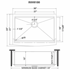 Verona 30" Farmhouse Single Basin 16 Gauge Stainless Steel Kitchen Sink With Cutting Board, Colander, Basket Strainer, And Sink Grid -Bathroom Sales Store ruvati rvh9100 alternate image 1329